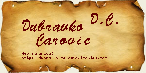 Dubravko Čarović vizit kartica